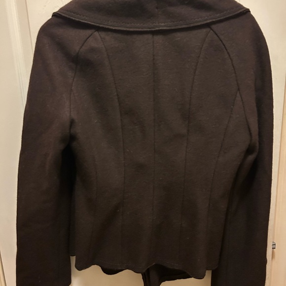 Cole Haan Wool & Baby Alpaca Brown Jacket Sz 6 - Picture 7 of 12